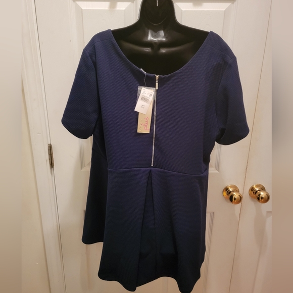 Motherhood Plus Maternity Navy Blue Top with Rhinestones - Picture 3 of 6